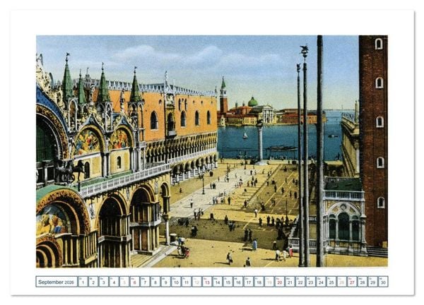 Produktbild: Erinnerungen an das alte Venedig: Historische Stiche von der Lagunenstadt (hochwertiger Premium Wandkalender 2026 DIN A2 quer), Kunstdruck in Hochglanz