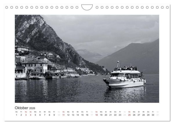 Produktbild: Limone sul Garda schwarzwei&szlig; (Wandkalender 2026 DIN A4 quer), CALVENDO Monatskalender