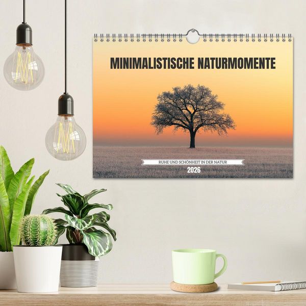 Produktbild: Minimalistische Naturmomente &ndash; Ruhe und Sch&ouml;nheit in der Natur (Wandkalender 2026 DIN A4 quer), CALVENDO Monatskalender