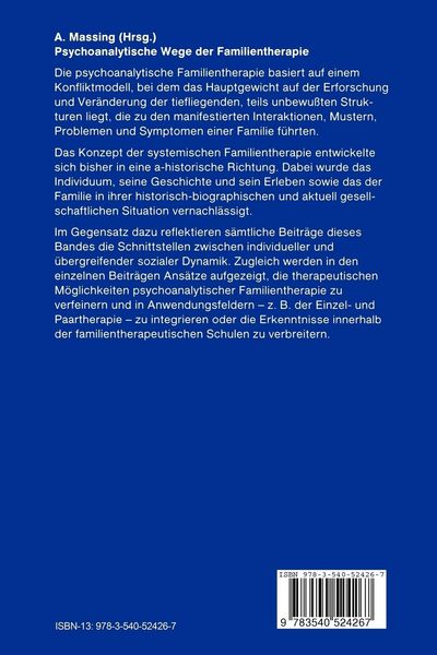 Produktbild: Psychoanalytische Wege der Familientherapie