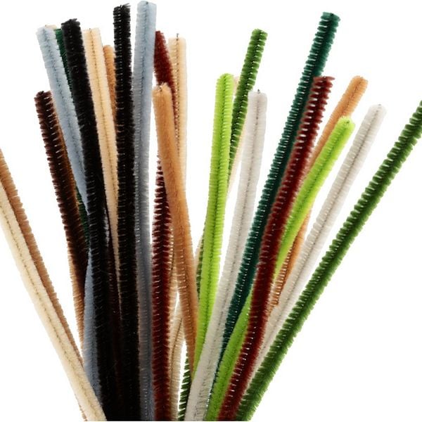 Produktbild: Creativ Company Chenilledraht, L 30 cm, Dicke 6 mm, Natur, 25 Stk