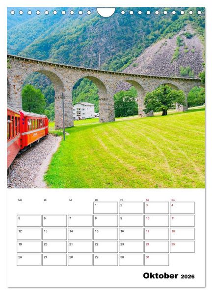 Produktbild: Rh&auml;tische Bahn - aussichtsreiches Bahnerlebnis (Wandkalender 2026 DIN A4 hoch), CALVENDO Monatskalender