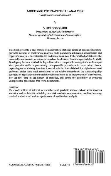 Produktbild: Multivariate Statistical Analysis