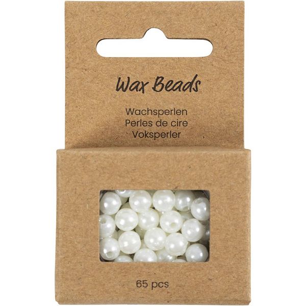 Produktbild: Creativ Company Wachsperlen, D 6 mm, Lochgr&ouml;&szlig;e 1,9 mm, Perlmutt , 65 Stk
