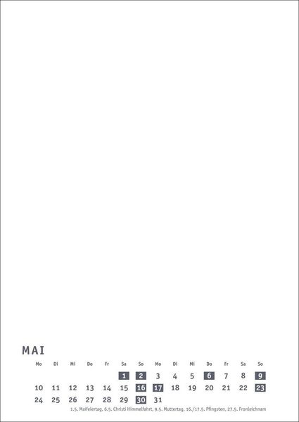 Produktbild: Premium-Bastelkalender wei&szlig; A4 2027