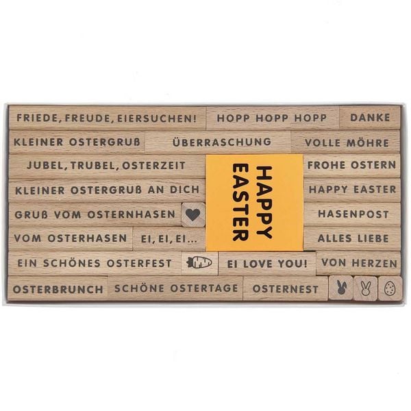 Produktbild: Stempelset Frohe Ostern 100%, 26 Stempel