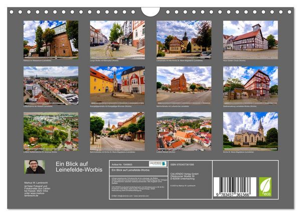 Produktbild: Ein Blick auf Leinefelde-Worbis (Wandkalender 2026 DIN A4 quer), CALVENDO Monatskalender
