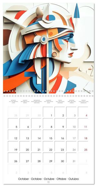 Produktbild: Artistry in Origami (Wall Calendar 2026 12 &times; 12 Inch) CALVENDO 12 Month Wall Calendar