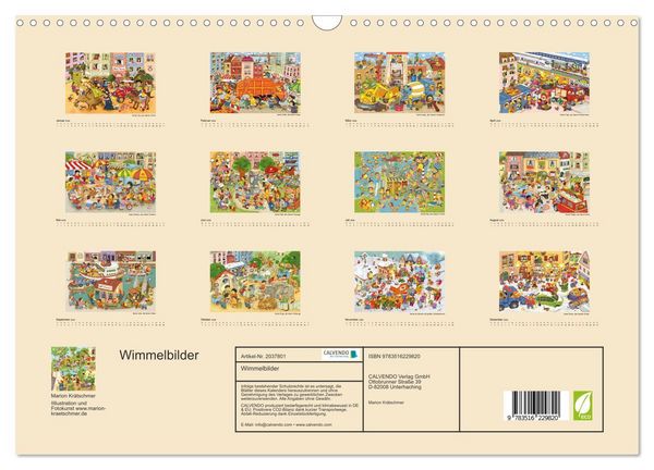 Produktbild: Wimmelbilder (Wandkalender 2026 DIN A3 quer), CALVENDO Monatskalender