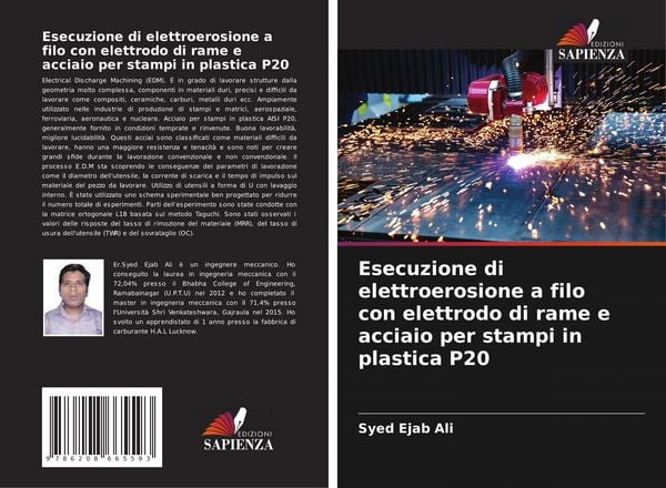 Produktbild: Esecuzione di elettroerosione a filo con elettrodo di rame e acciaio per stampi in plastica P20