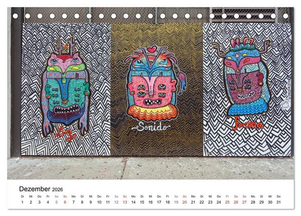 Produktbild: Brooklyn Street Art (Tischkalender 2026 DIN A5 quer), CALVENDO Monatskalender