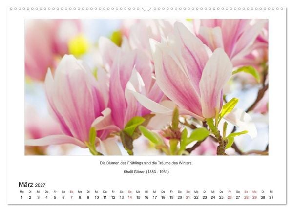 Produktbild: Der Naturkalender mit Zitaten und Spr&uuml;chen (hochwertiger Premium Wandkalender 2027 DIN A2 quer), Kunstdruck in Hochglanz