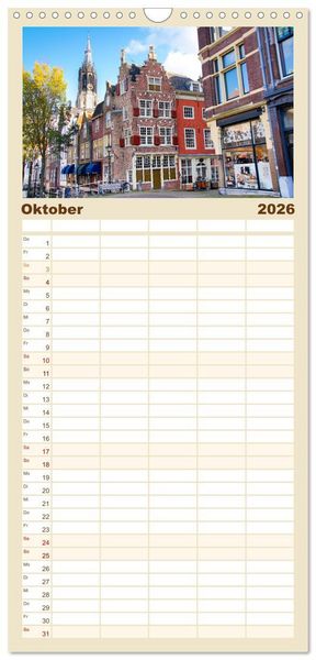 Produktbild: Familienplaner 2026 - Ferien in Holland mit 5 Spalten (Wandkalender, 21 x 45 cm) CALVENDO