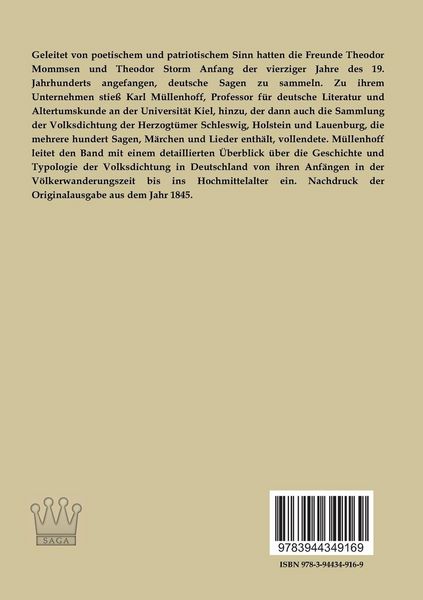Produktbild: Sagen, M&auml;rchen und Lieder der Herzogt&uuml;mer Schleswig, Holstein und Lauenburg