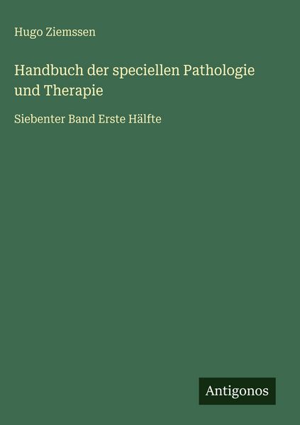 Produktbild: Handbuch der speciellen Pathologie und Therapie