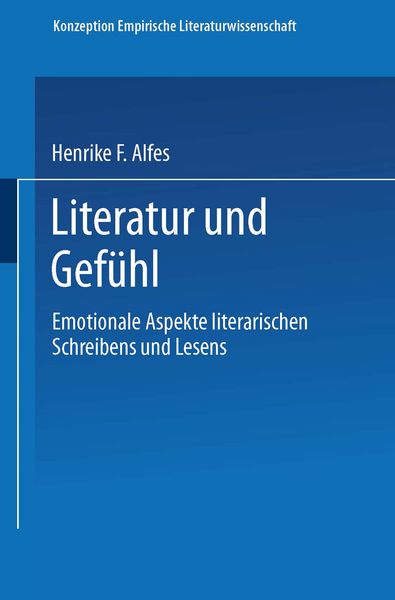 Produktbild: Literatur und Gef&uuml;hl