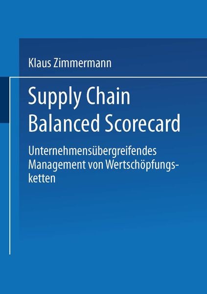 Produktbild: Supply Chain Balanced Scorecard