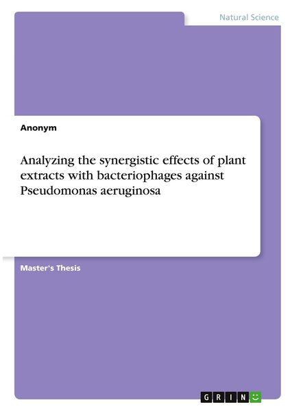 Produktbild: Analyzing the synergistic effects of plant extracts with bacteriophages against Pseudomonas aeruginosa