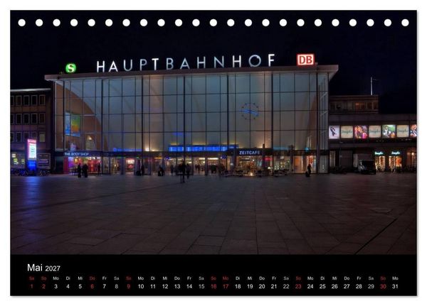 Produktbild: K&ouml;ln bei Nacht (Tischkalender 2027 DIN A5 quer), CALVENDO Monatskalender