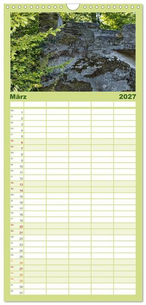 Produktbild: Familienplaner 2027 - Felsenburg Rotenhan mit 5 Spalten (Wandkalender, 21 x 45 cm) CALVENDO