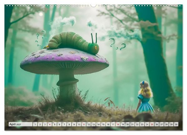 Produktbild: Alice &ndash; Eine Reise durch das Wunderland (hochwertiger Premium Wandkalender 2027 DIN A2 quer), Kunstdruck in Hochglanz