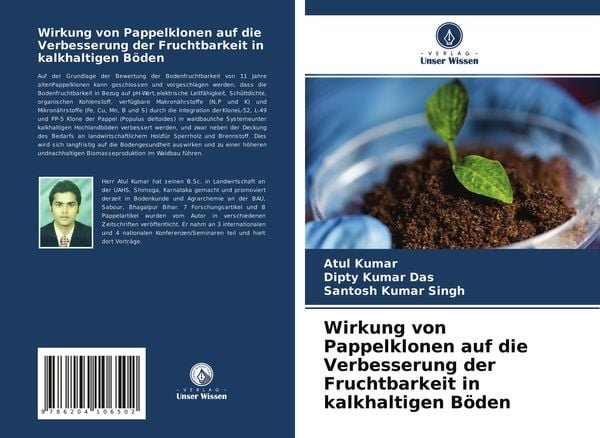 Produktbild: Wirkung von Pappelklonen auf die Verbesserung der Fruchtbarkeit in kalkhaltigen B&ouml;den