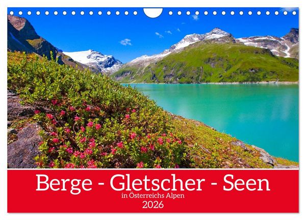 Produktbild: Berge - Gletscher - Seen (Wandkalender 2026 DIN A4 quer), CALVENDO Monatskalender
