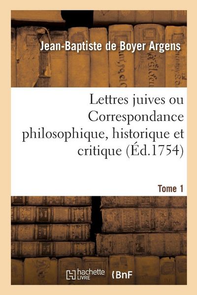 Produktbild: Lettres juives ou Correspondance philosophique, historique et critique