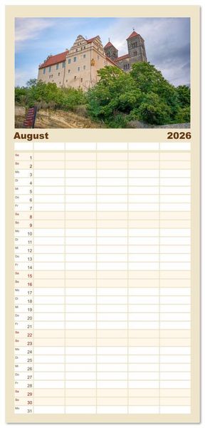 Produktbild: Familienplaner 2026 - Quedlinburg - Die historische Altstadt mit 5 Spalten (Wandkalender, 21 x 45 cm) CALVENDO