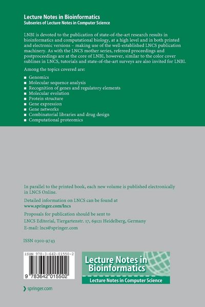 Produktbild: Bioinformatics Research and Applications