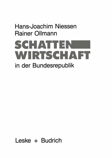 Produktbild: Schattenwirtschaft in der Bundesrepublik