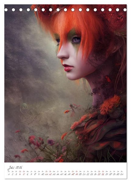 Produktbild: Dark Fantasy Art - Zeit der Helden (Tischkalender 2026 DIN A5 hoch), CALVENDO Monatskalender