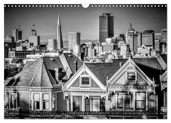 Produktbild: SAN FRANCISCO Monochrome Ansichten (Wandkalender 2026 DIN A3 quer), CALVENDO Monatskalender