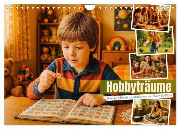 Hobbyträume - Einblicke in Freizeit und Hobbys von den 50ern bis 80ern (Wandkalender 2026 DIN A4 quer), CALVENDO Monatskalender