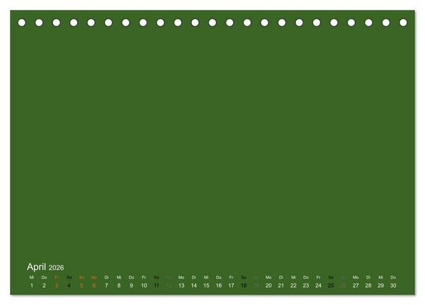 Produktbild: Bastelkalender - dunkel Gr&uuml;n (Tischkalender 2026 DIN A5 quer), CALVENDO Monatskalender