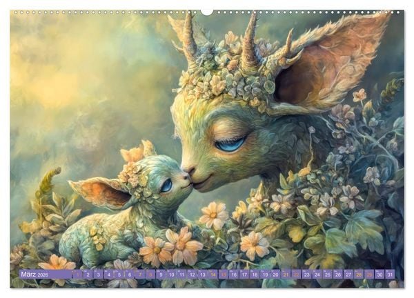 Produktbild: Tierwesen &ndash; Der Fantasie entsprungen (hochwertiger Premium Wandkalender 2026 DIN A2 quer), Kunstdruck in Hochglanz