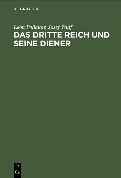 Produktbild: Das Dritte Reich und seine Diener