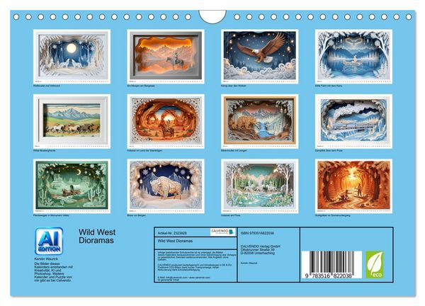 Produktbild: Wild West Dioramas (Wandkalender 2027 DIN A4 quer), CALVENDO Monatskalender