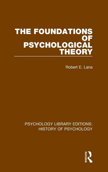 Produktbild: The Foundations of Psychological Theory