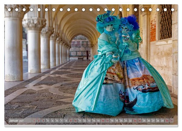 Produktbild: neunziggrad I photoart: der karneval von venedig (Tischkalender 2027 DIN A5 quer), CALVENDO Monatskalender