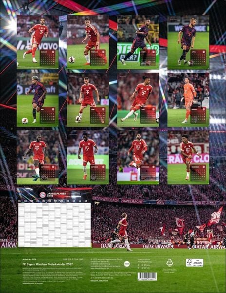 Produktbild: FC Bayern M&uuml;nchen Posterkalender 2027