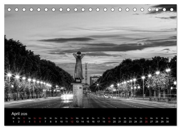 Produktbild: Berlin Monochrome (Tischkalender 2026 DIN A5 quer), CALVENDO Monatskalender