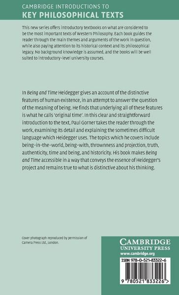 Produktbild: Heidegger Being and Time