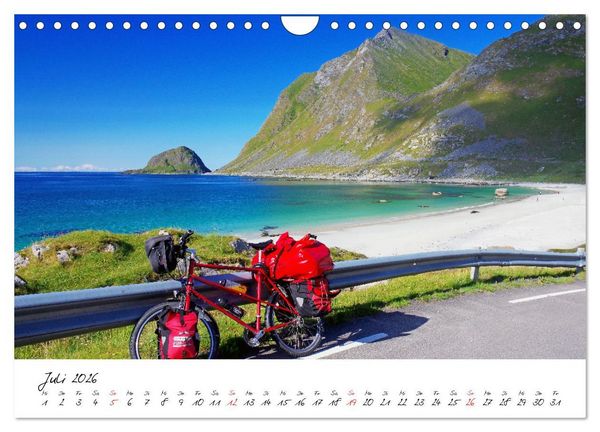 Produktbild: Abenteuer Radreisen (Wandkalender 2026 DIN A4 quer), CALVENDO Monatskalender