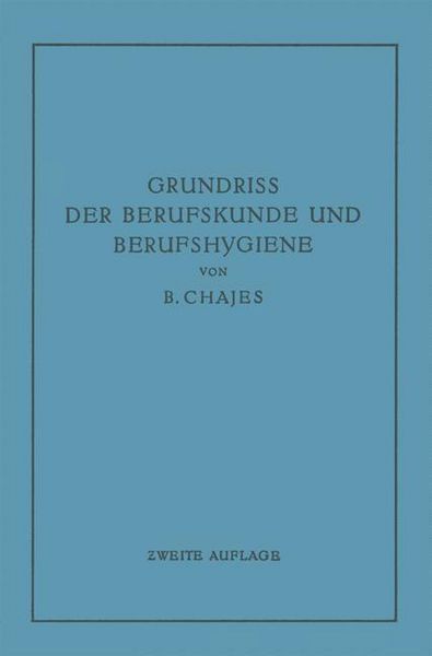 Produktbild: Grundriss der Berufskunde und Berufshygiene