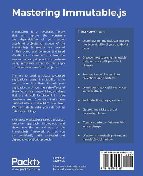 Produktbild: Mastering Immutable.js