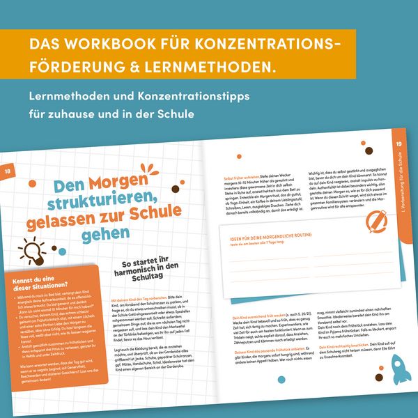 Produktbild: Wie Kinder besser lernen. Das Workbook f&uuml;r Konzentrationsf&ouml;rderung & Lernmethoden.