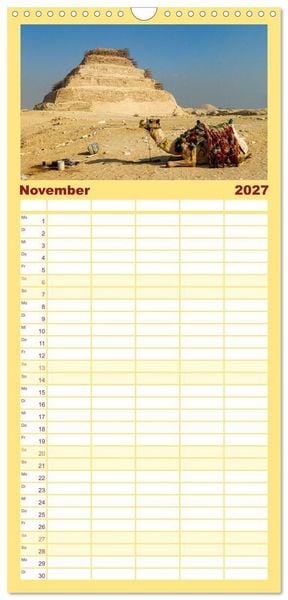 Produktbild: Familienplaner 2027 - Das Erbe der Pharaonen mit 5 Spalten (Wandkalender, 21 x 45 cm) CALVENDO