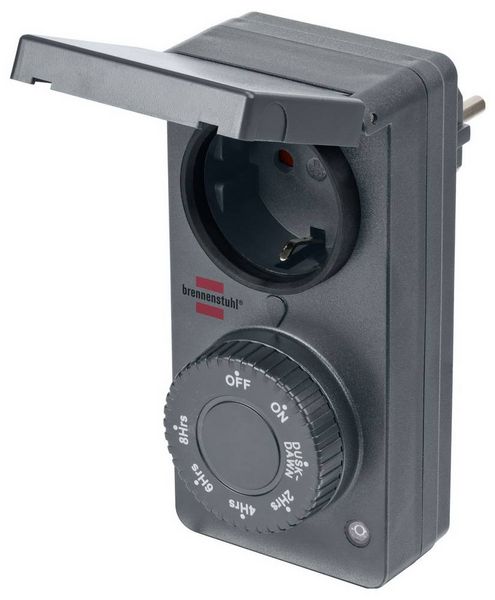 Produktbild: Brennenstuhl 1506120 Zeitschaltuhr analog 1800 W IP44 D&auml;mmerungsfunktion