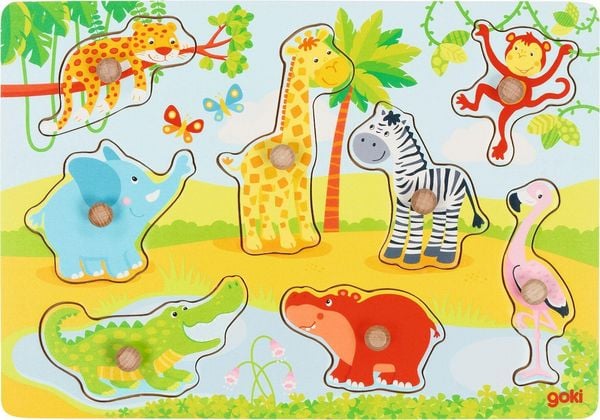 Produktbild: Steckpuzzle Afrikanische Tierkinder